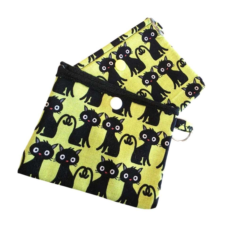 Got cats? Mischievous Black Cats snap wallet pouch set of 2